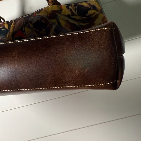 Patricia Nash Purse Floral/Leaves Multicolor with Dark Brown Accents - Picture 10 of 14